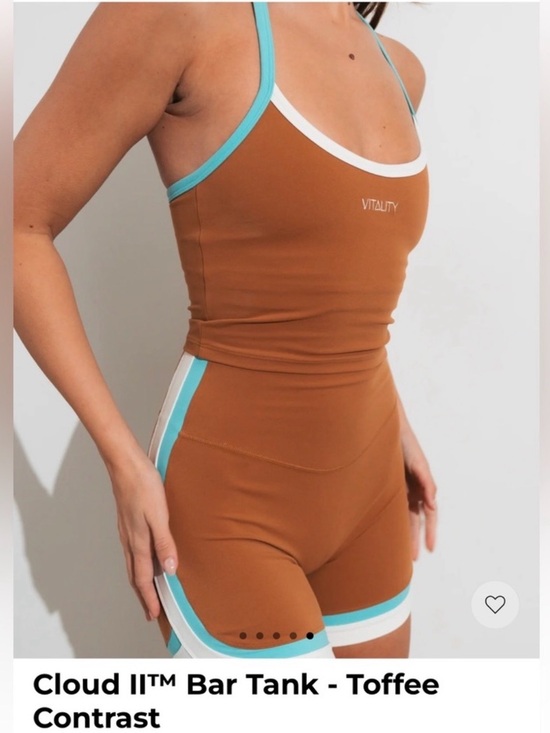 Vitality Other - Vitality cloud II toffee contrast Women's Brown Athletic set with Aqua Trim